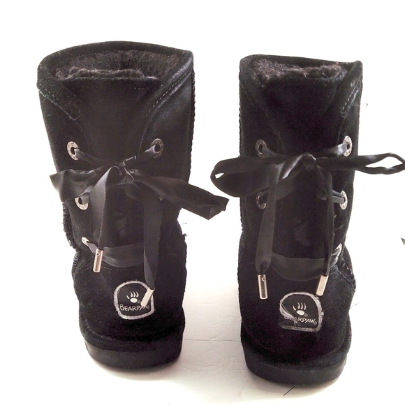 Bearpaw women's booties black  suede and wool Size: 8 - Picture 3 of 6
